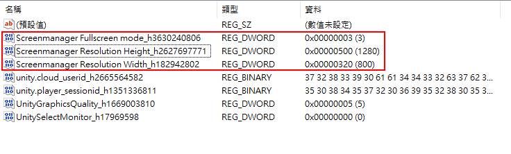 Unity Resolution Registers
